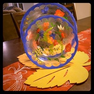 Hand painted one-of-kind serving set